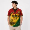 Mens 2026 Ghana Football Style Polo Shirt 3