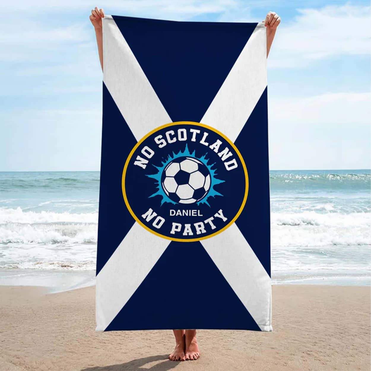 Personalised No Scotland No Party Beach Towel Personalised No Scotland No Party Beach Towel