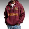 Portugal World Cup 2026 Waffle Quarter Zip Hoodie