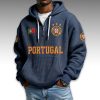 Portugal World Cup 2026 Waffle Quarter Zip Hoodie1