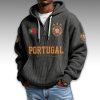 Portugal World Cup 2026 Waffle Quarter Zip Hoodie3