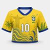 Samba Style Brazil World Cup 2026 Crop Top Jersey 6 Samba Style Brazil World Cup 2026 Crop Top Jersey