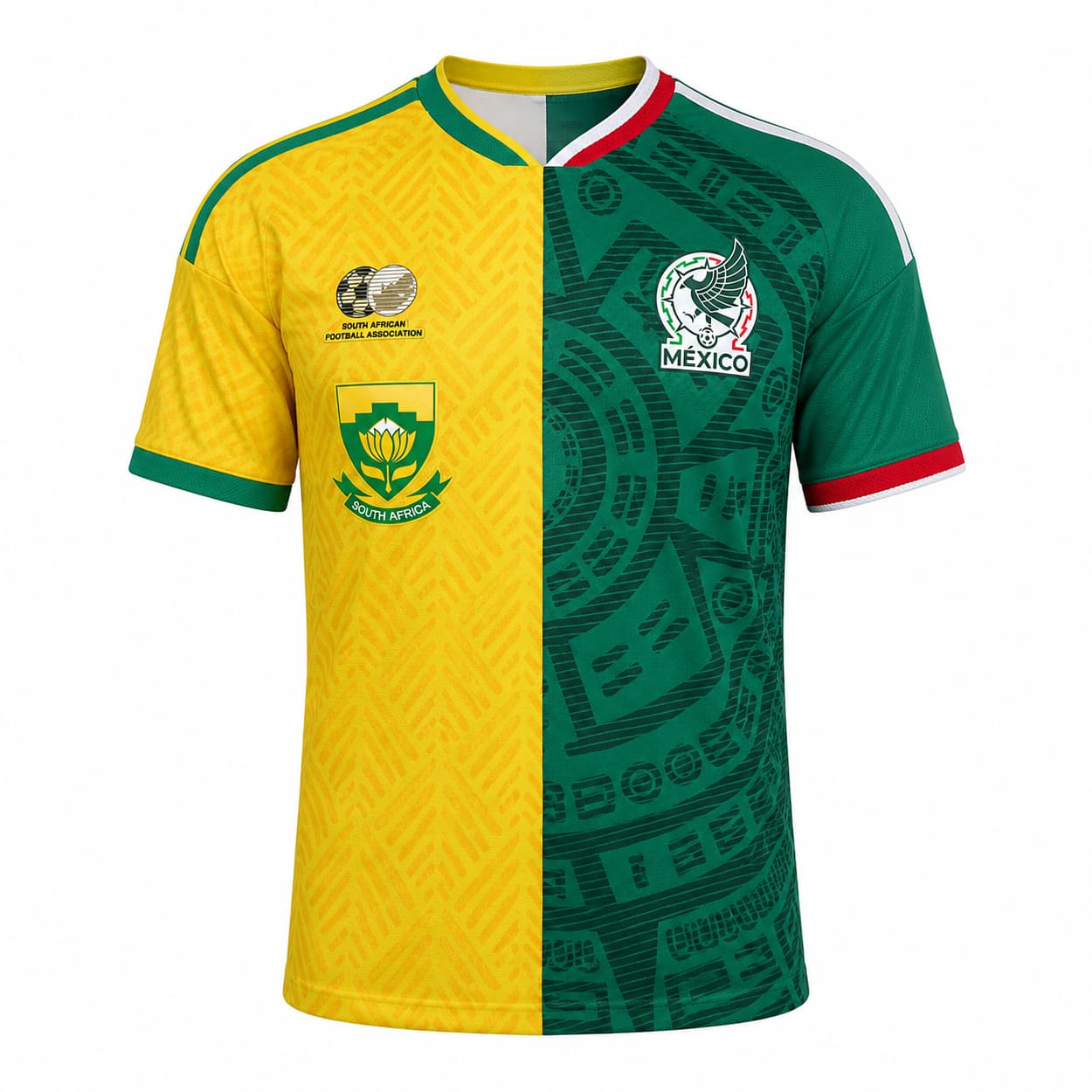 South Africa x Mexico World Cup 2026 Split Jersey 2 South Africa x Mexico World Cup 2026 Split Jersey (3)