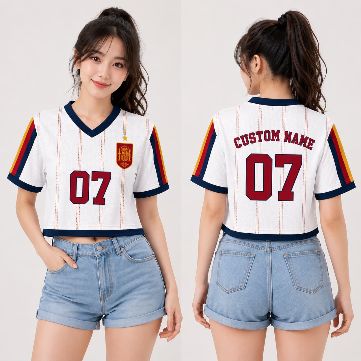 Spain World Cup 2026 Crop Top Jersey Spain World Cup 2026 Crop Top Jersey