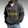 Spain World Cup 2026 Waffle Quarter Zip Hoodie 5