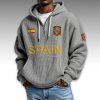 Spain World Cup 2026 Waffle Quarter Zip Hoodie 6