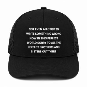 Not Even Allowed To Write Something Wrong Now In This Perfect World Hat