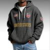 United States World Cup 2026 Waffle Quarter Zip Hoodie2