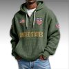 United States World Cup 2026 Waffle Quarter Zip Hoodie3