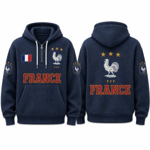 France World Cup 2026 Waffle Quarter Zip Hoodie 1