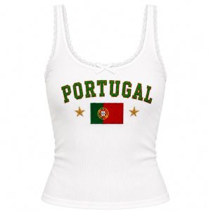 Embroidered Portugal World Cup 2026 Lace Tank Top