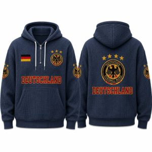 Germany World Cup 2026 Waffle Quarter Zip Hoodie 1
