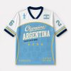 2026 Argentina Football Champion Custom Name Mesh Jersey
