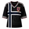 2026 Norway Football Viking Ship Celtic Flag Print Sleeves V Neck T Shirt (3)