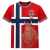 2026 Norway Norge Football Viking Warrior Celtic Knot Flag Shirt (1)