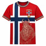 2026 Norway Norge Football Viking Warrior Celtic Knot Flag Shirt