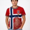 2026 Norway Norge Football Viking Warrior Celtic Knot Flag Shirt