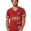 49ers Est 1946 Distressed Ripped Luxury V-Neck T-Shirt