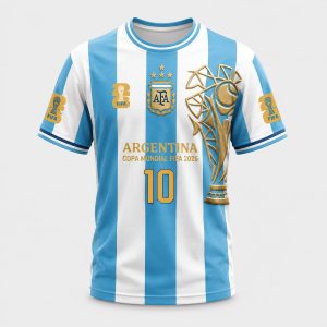 Messi Argentina World Cup Champions 2026 Shirt