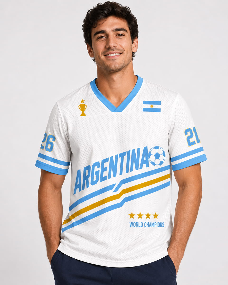 Argentina 2026 World Champions Mesh Jersey 4 Argentina 2026 World Champions Mesh Jersey3