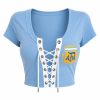 Argentina World Cup 2026 Lace Up Soccer Crop Top