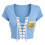 Argentina World Cup 2026 Lace-Up Soccer Crop Top