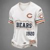 Bears Est 1920 Distressed Ripped Luxury V Neck T Shirt2