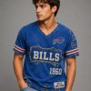 Bills Est 1960 Distressed Ripped Luxury V-Neck T-Shirt