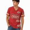 Chiefs Est 1960 Distressed Ripped Luxury V-Neck T-Shirt