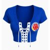 Colombia World Cup 2026 Lace Up Soccer Crop Top1