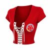 Colombia World Cup 2026 Lace Up Soccer Crop Top2