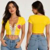Colombia World Cup 2026 Lace-Up Soccer Crop Top