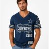Cowboys Est 1960 Distressed Ripped Luxury V-Neck T-Shirt