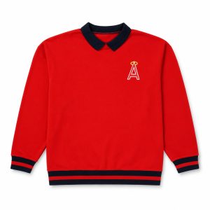 2026 Angels Throwback Collared Crewneck Giveaway 17 7