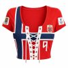 Haaland Norway 2026 World Cup Lace Up Soccer Crop Top