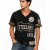 Steelers Est 1933 Distressed Ripped Luxury V-Neck T-Shirt