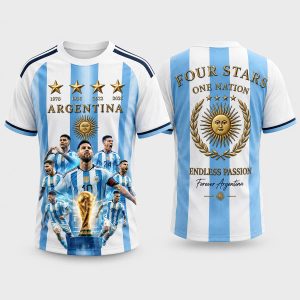Argentina World Cup 2026 Champions Four Stars One Nation Shirt