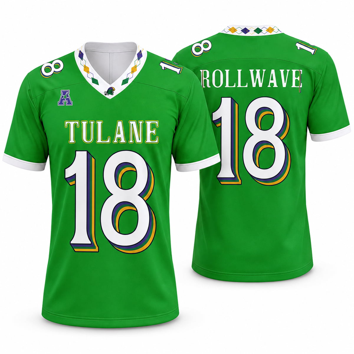 2026 Tulane Green Wave City Edition Mardi Gras Jersey 1 2026 Tulane Green Wave City Edition Mardi Gras Jersey (1)