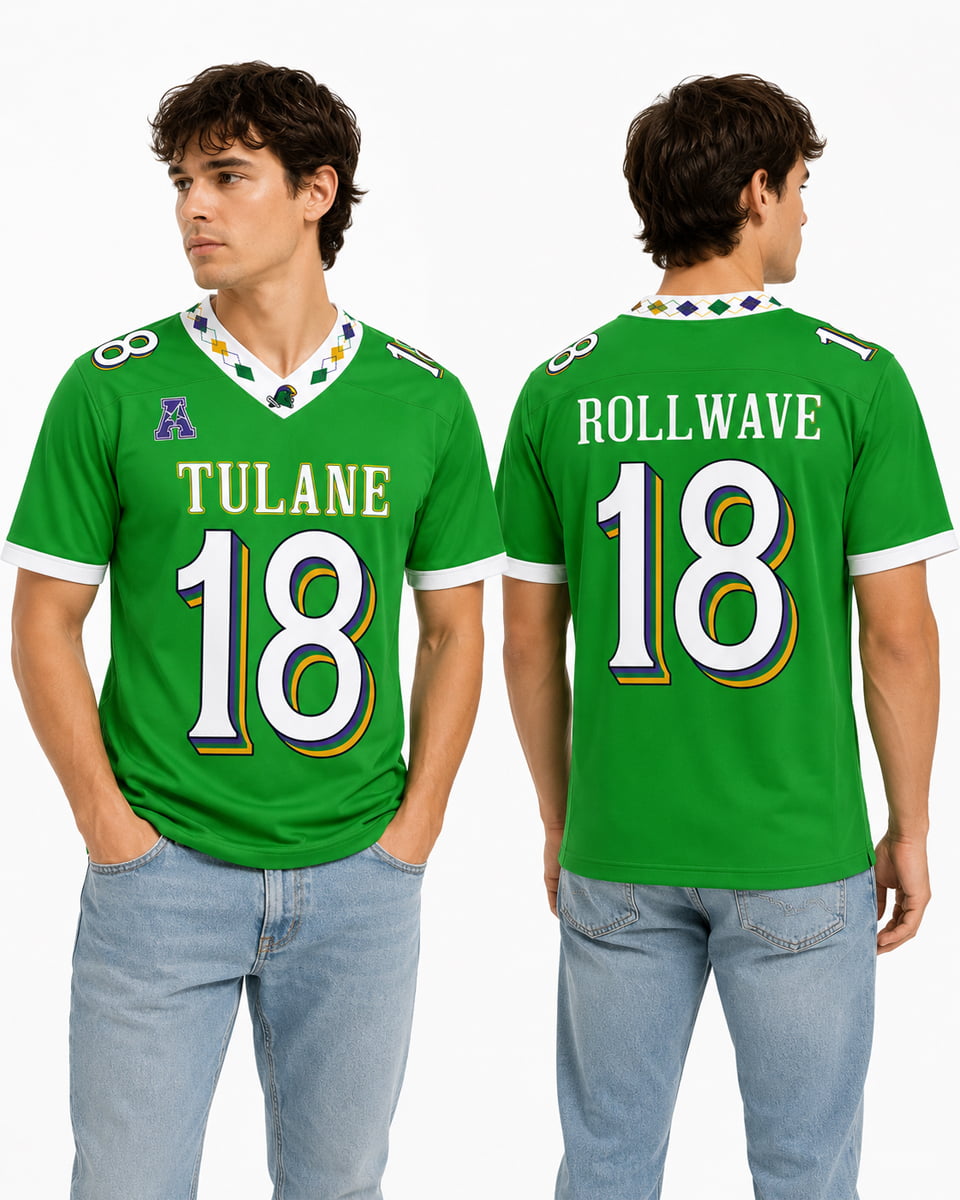 2026 Tulane Green Wave City Edition Mardi Gras Jersey 2026 Tulane Green Wave City Edition Mardi Gras Jersey