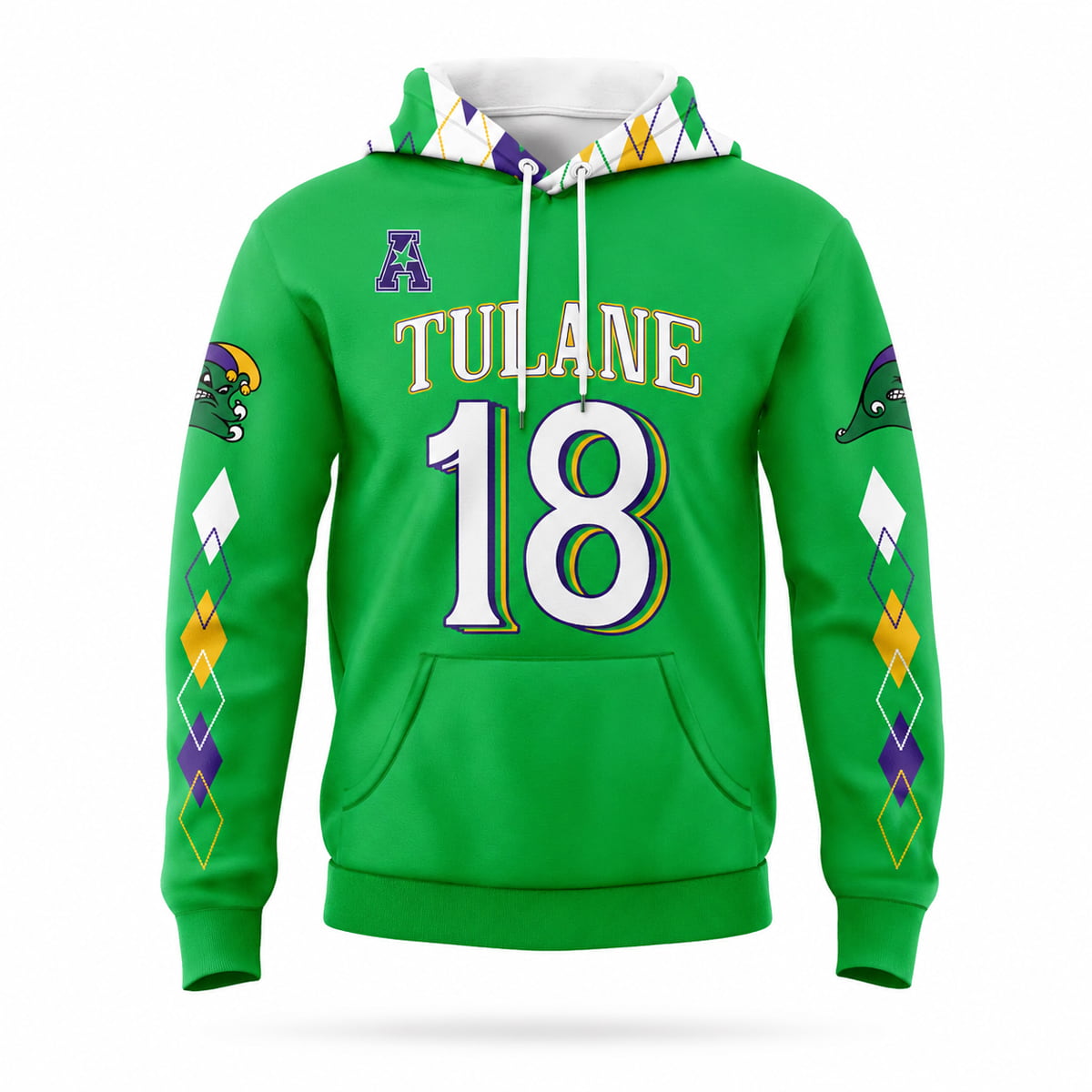 2026 Tulane Green Wave Mardi Gras City Hoodie 2 2026 Tulane Green Wave Mardi Gras City Hoodie1