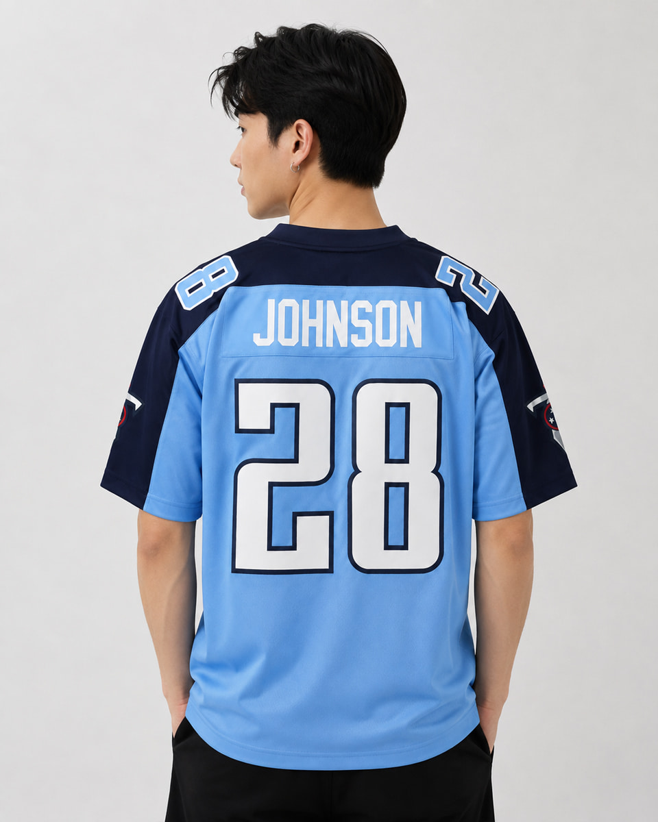 Mike Tomlin Chris Johnson Titans Jersey 5 Mike Tomlin Chris Johnson Titans Jersey (2)