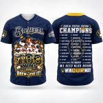 2026 Brewers 103 Wins NL Central Division Champions Baseball Jersey