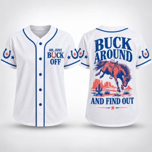 Horse Buck Around And Find Out Baseball Jersey