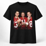 Brock Purdy Joe Montana And Steve Young 49ers Middle Finger Beer Smoking Shirt