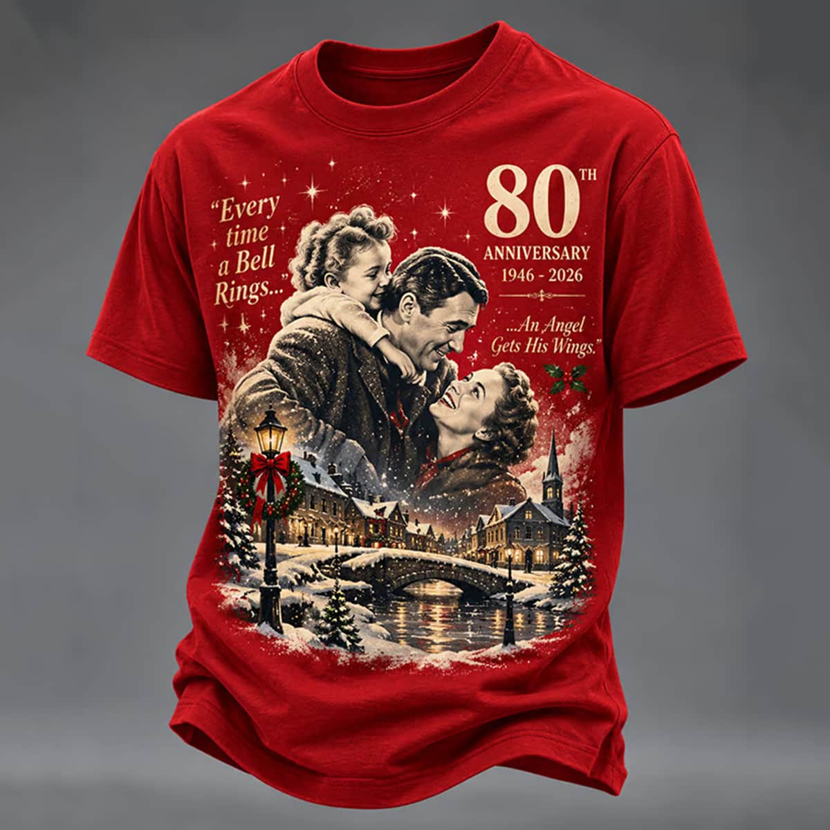 Everytime A Bell Rings An Angel Gets His Wings 80th Anniversary Shirt