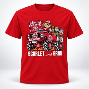 2026 Buckeyes Scarlet and Gray Shirt