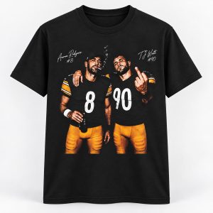 Aaron Rodgers Tj Watt Steelers Cigarettes Beer Middle Finger Shirt