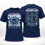 Rays AL East Division Champions 2 Sided Shirt
