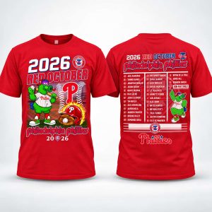 2026 Red October Phillies Two Sided Shirt