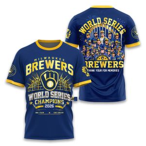 2026 Brewers World Series Champions 3D Shirt